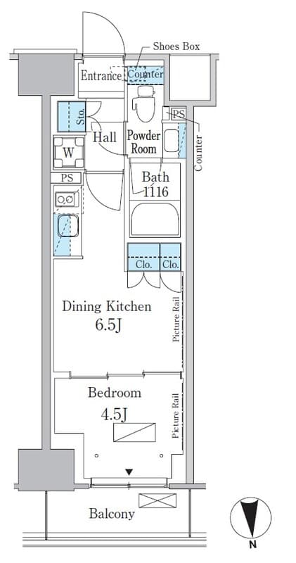 パークアクシス新宿百人町 134 間取り図