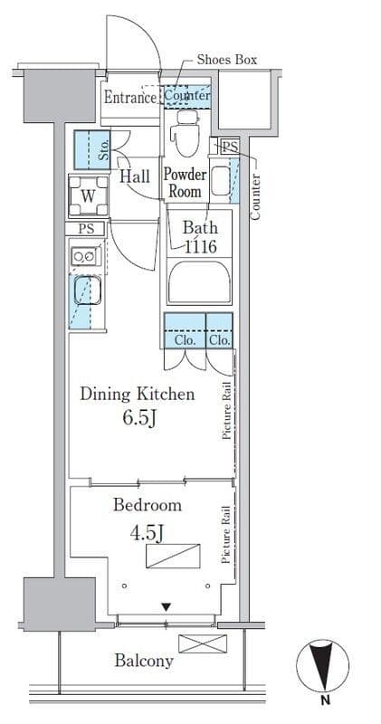 パークアクシス新宿百人町 350 間取り図