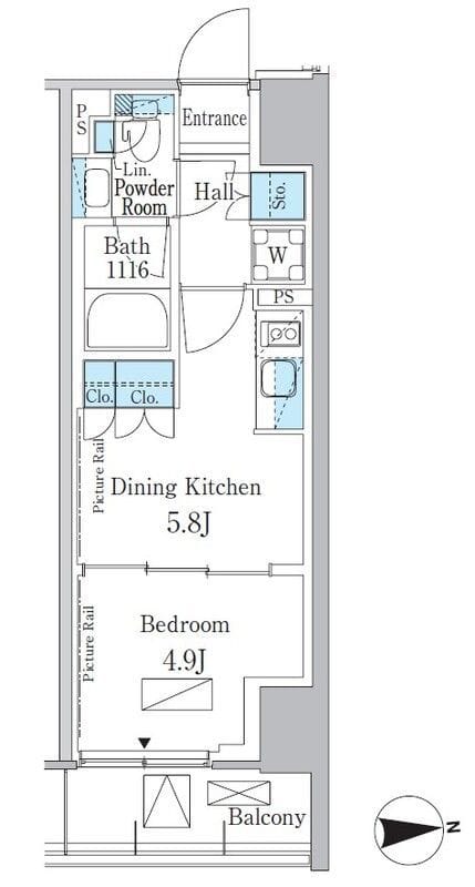 パークアクシス新宿百人町 430 間取り図