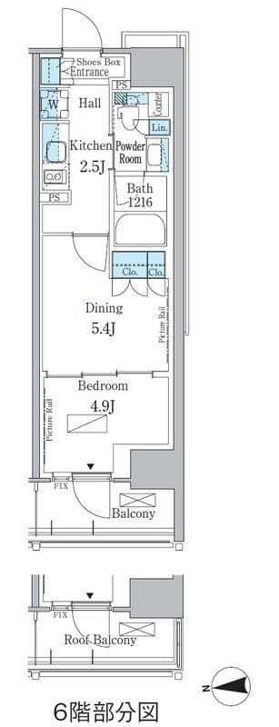 パークアクシス新宿百人町 619 間取り図