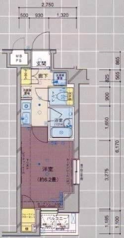 ヴェルト五反田イースト 904 間取り図