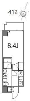 ティーステージジェイアール浜川崎 0412 間取り図