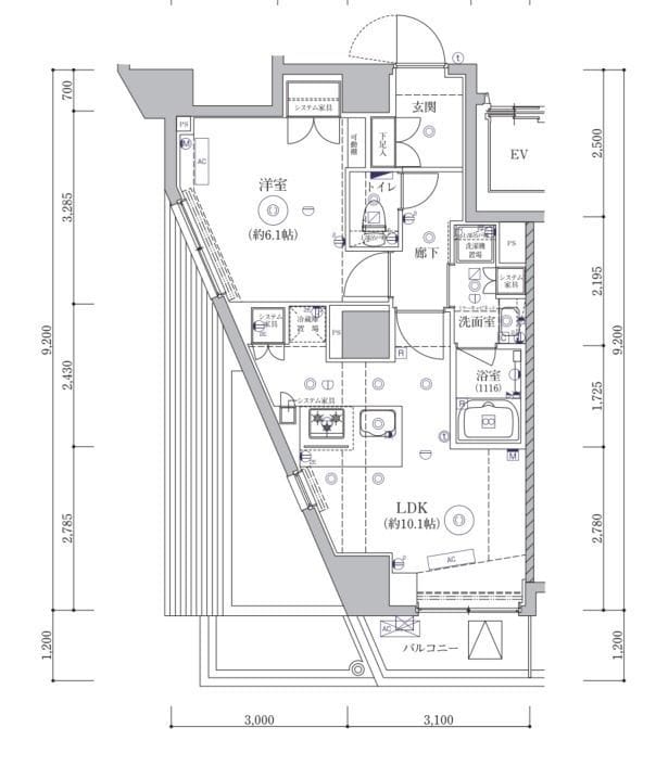 ベルシード東十条ツインズB 701