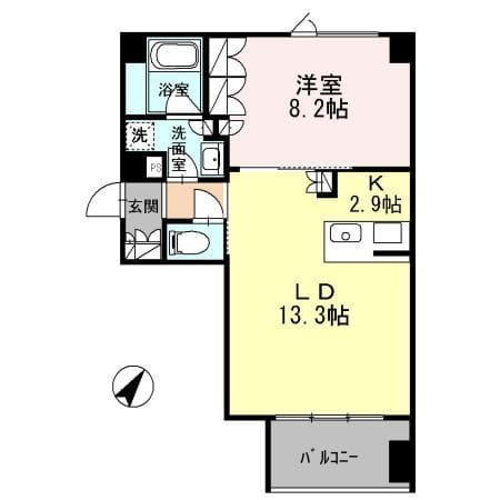 パークフラッツ新宿イーストサイド 201 間取り図