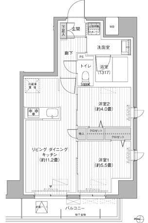 Y's本所 301 間取り図