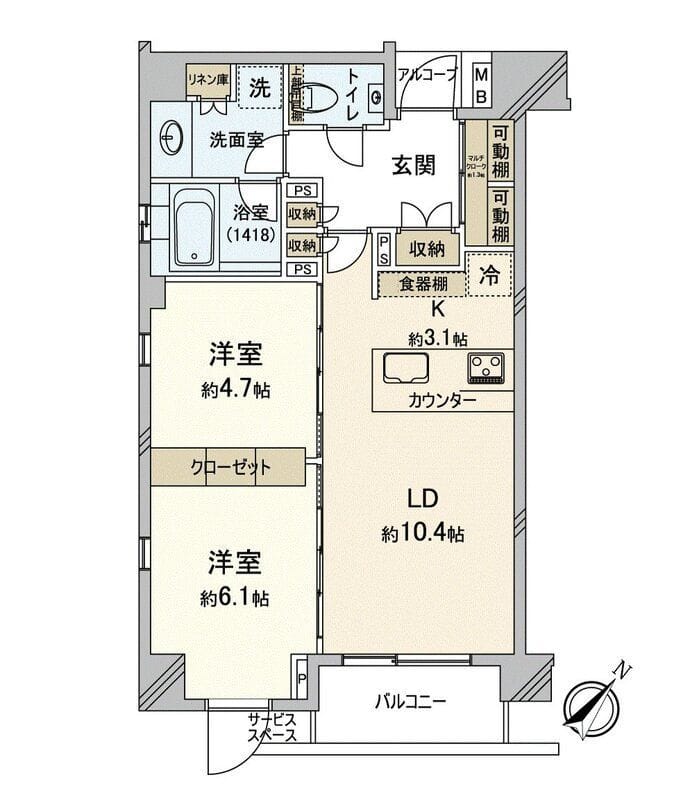 パークリュクス本駒込 603 間取り図