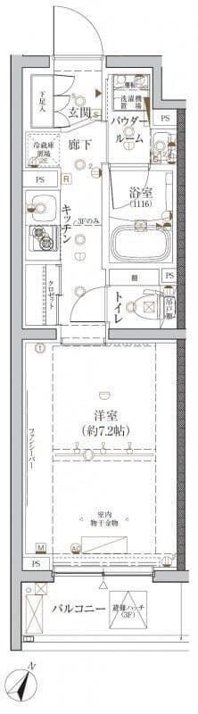クレイシア新宿ノース 309 間取り図