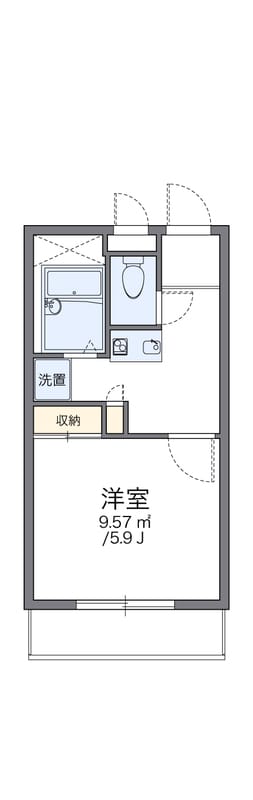 レオパレスMIWA 203 間取り図
