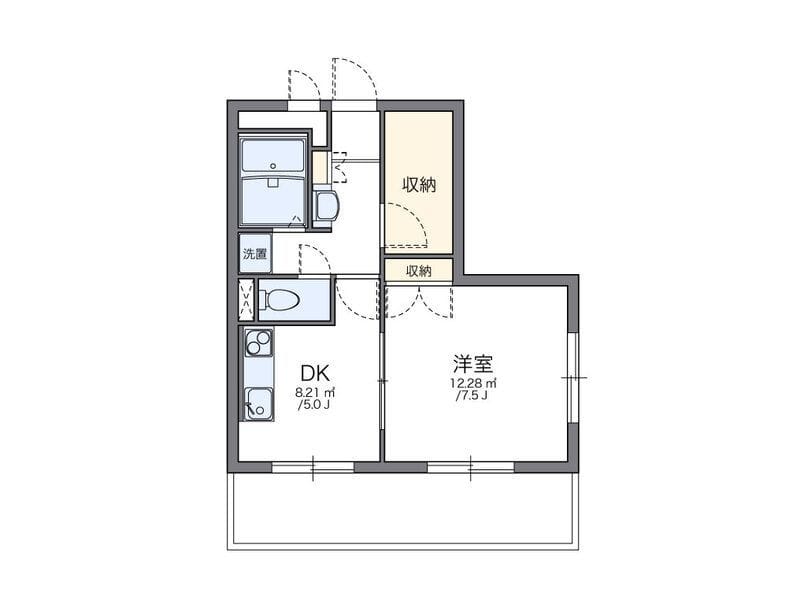 レオパレスMIWA 301 間取り図