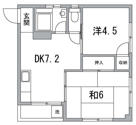 コーポマルナカ 203 間取り図