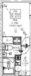 ミライズ平和島レジデンス 104 間取り図