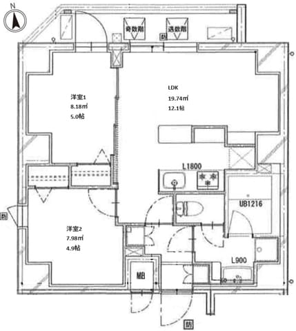 CREALpremier浅草橋 1401 間取り図
