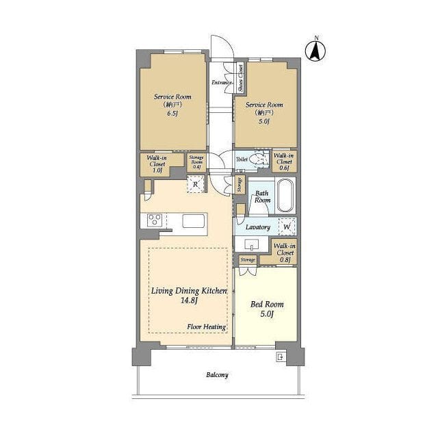 ドゥーエ町屋 207 間取り図