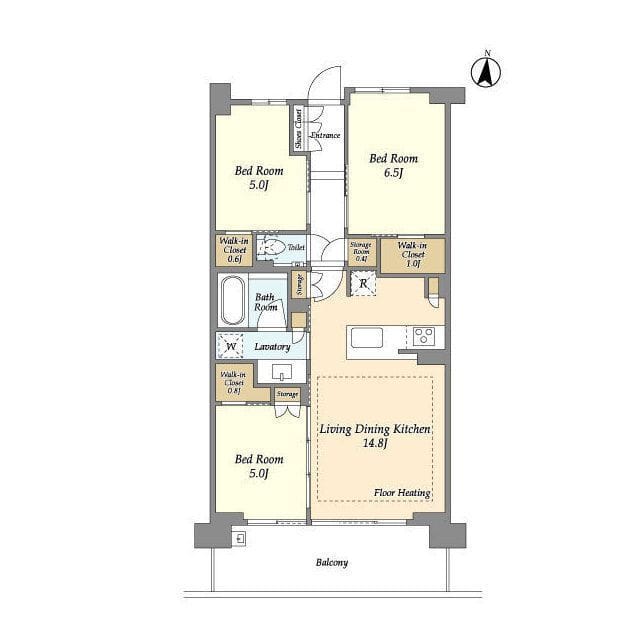 ドゥーエ町屋 708 間取り図