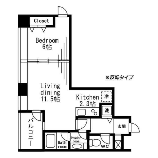レジディアタワー麻布十番 1001 間取り図