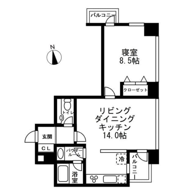 レジディアタワー麻布十番 1901