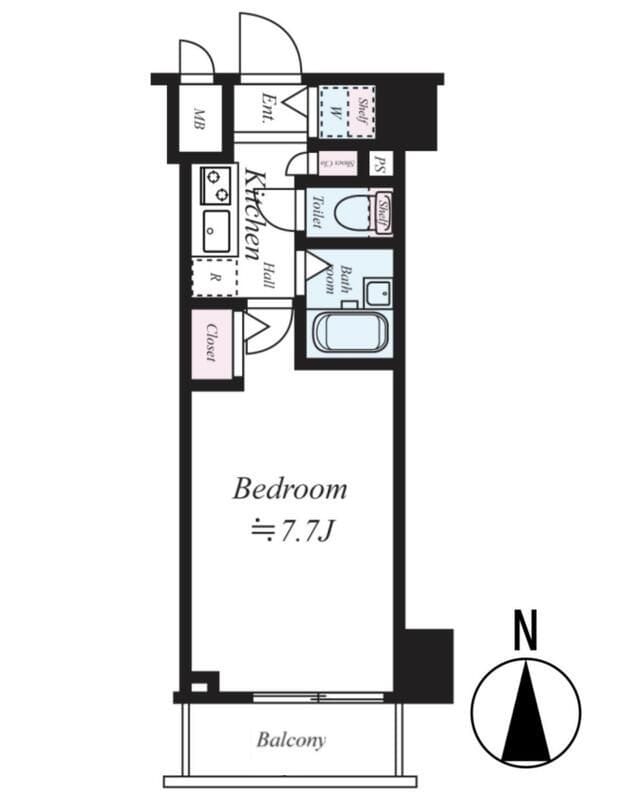 フェニックス品川小山 405 間取り図