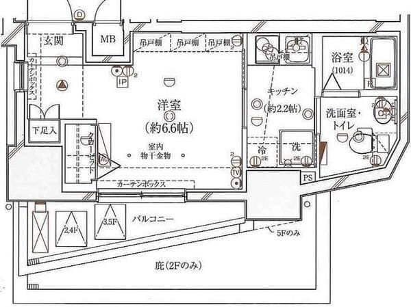 ガリシアレジデンス広尾 504 間取り図