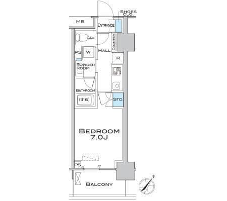 MFPRコート武蔵小山 404 間取り図
