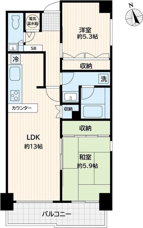 アミ浜田山 101 間取り図