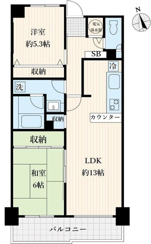 アミ浜田山 104 間取り図