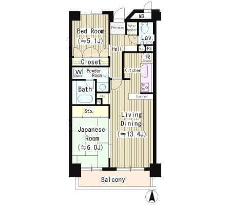 アミ浜田山 306 間取り図