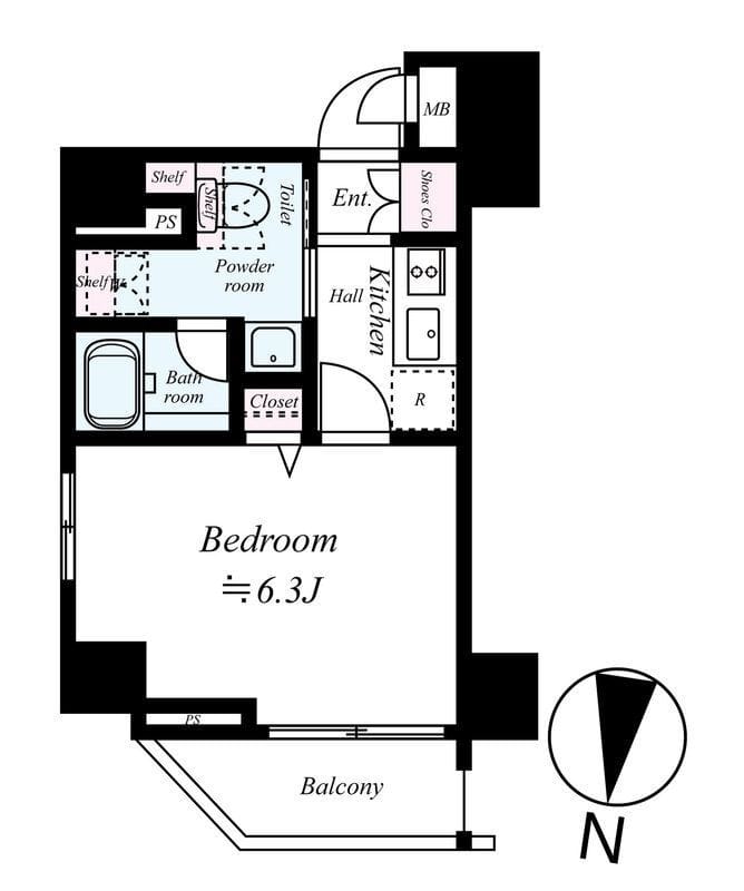 ZOOM浜松町 801 間取り図