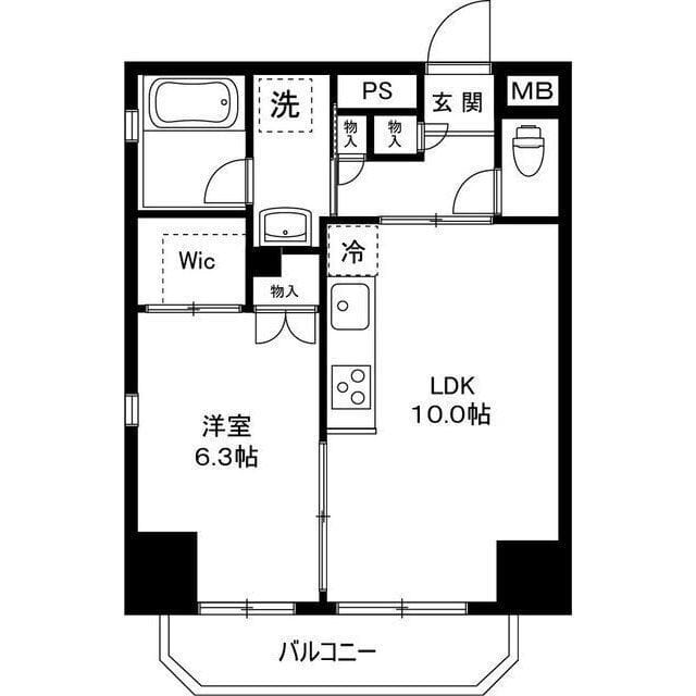 グランデュールⅦ大田中央 801 間取り図