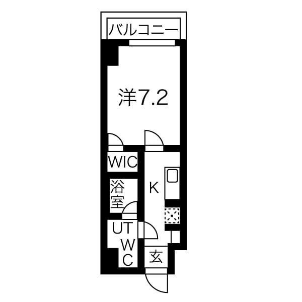 プレール・ドゥーク菊川 402 間取り図