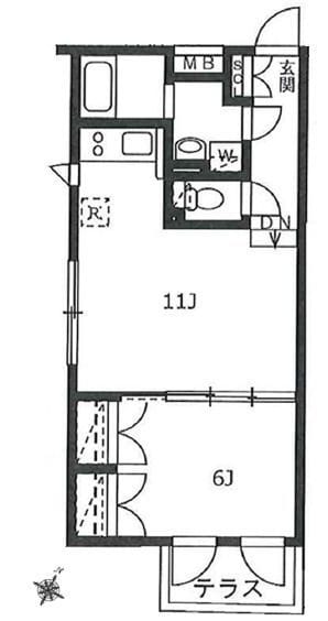 S-FORT駒沢大学 102 間取り図