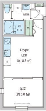 レオーネ早稲田 204 間取り図