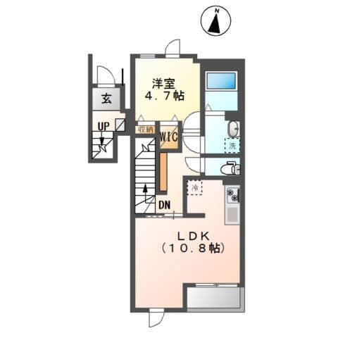 フローラ高野 205 間取り図