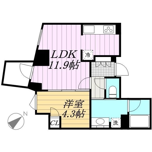 リビオレゾン東銀座 503 間取り図