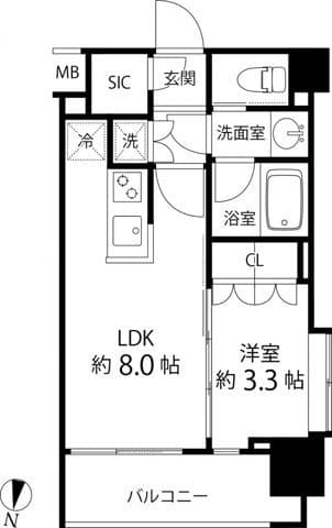 リリエンベルグ目白壱番館 305 間取り図