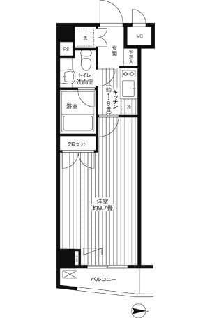 グランハイツ東新宿 207 間取り図