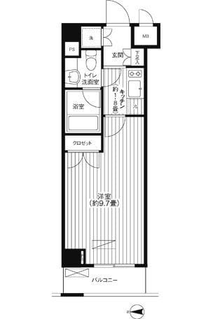 グランハイツ東新宿 218 間取り図
