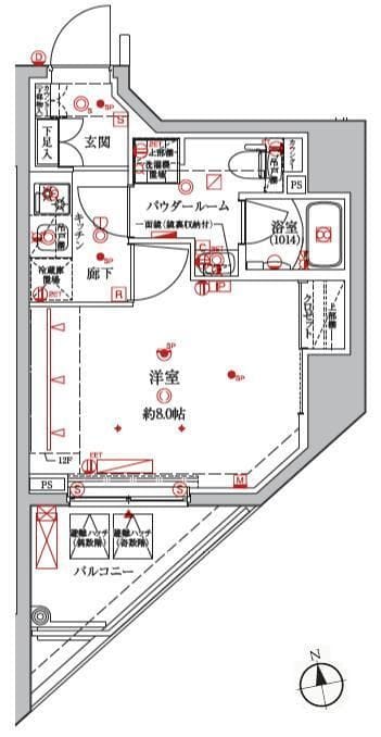 クレイシア秋葉原EAST 604 間取り図