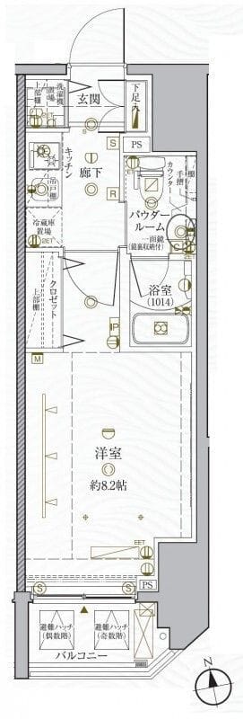 クレイシア秋葉原EAST 903 間取り図