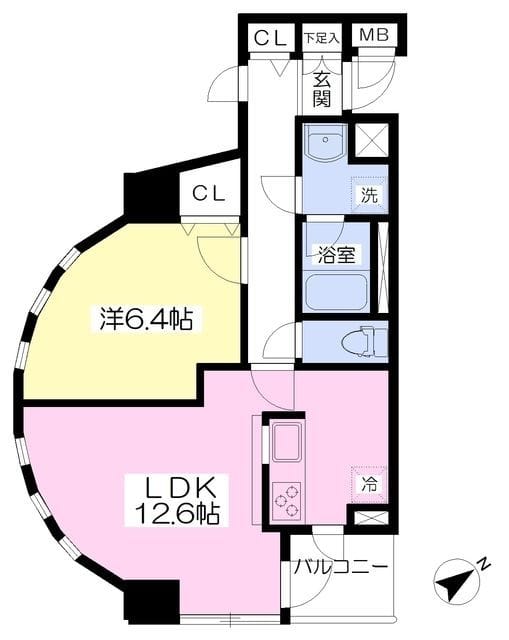 プロシード横浜 608 間取り図
