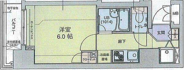 ドルチェ日本橋浜町・壱番館 401 間取り図