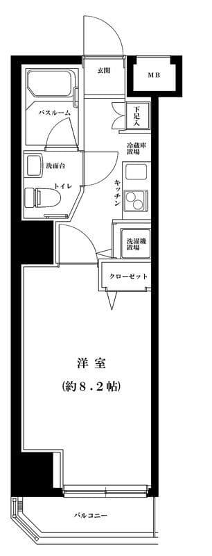 グランフォース入谷 304 間取り図