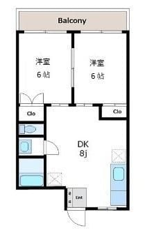 ラバーゼ東綾瀬 307 間取り図
