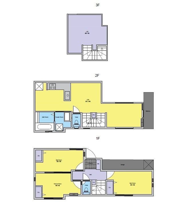 足立区関原1丁目戸建て 20万円/入力なし/入力なし 間取り図