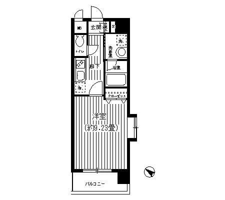 レジアス新横浜 601 間取り図