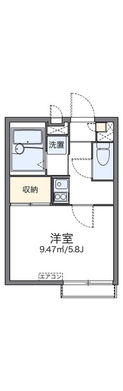 レオパレスデュオ グラーティア 206 間取り図