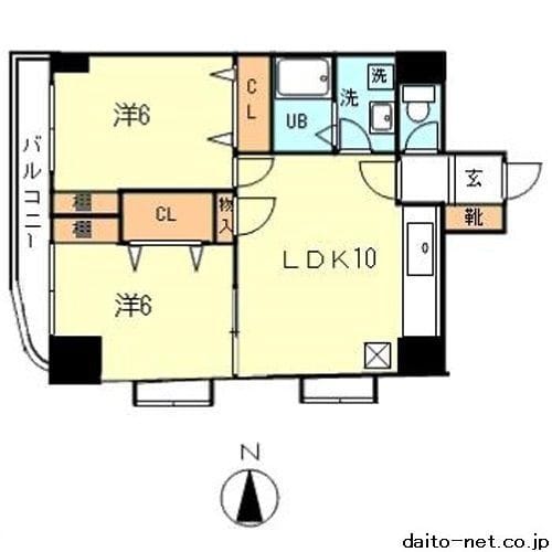 ル・ピニヨン六本木 301 間取り図