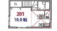 UT STAGE戸越 201 間取り図