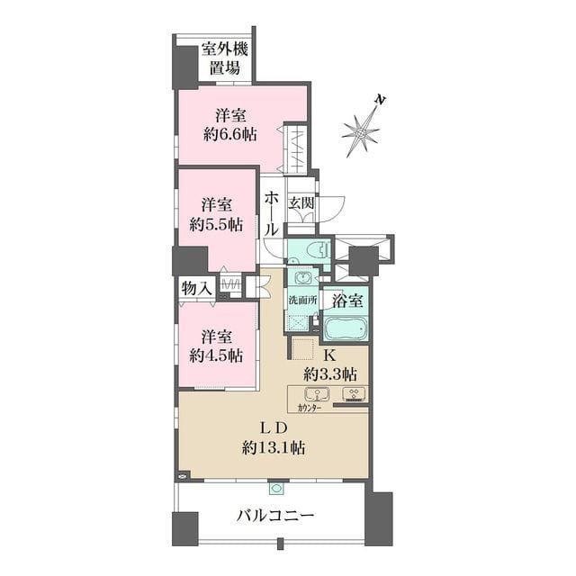 エコヴィレッジ日本橋水天宮前 1001 間取り図