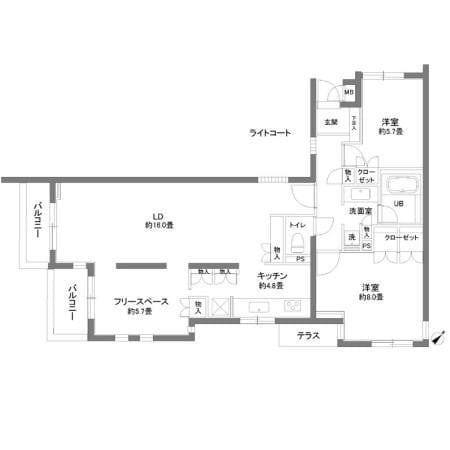 カスタリア北沢 303 間取り図