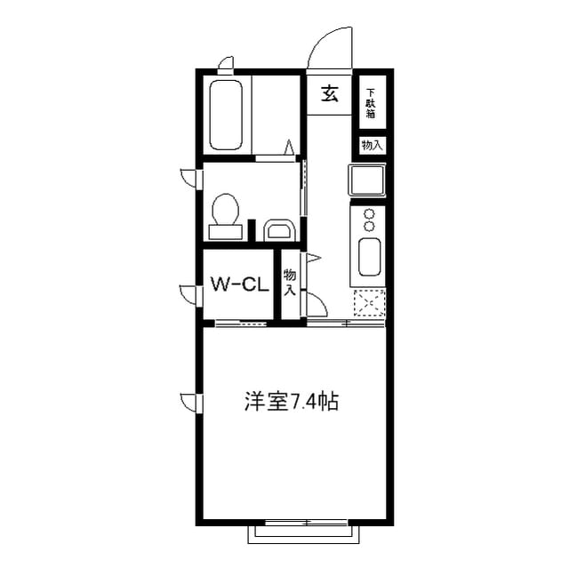 タネック鵜の木 101 間取り図